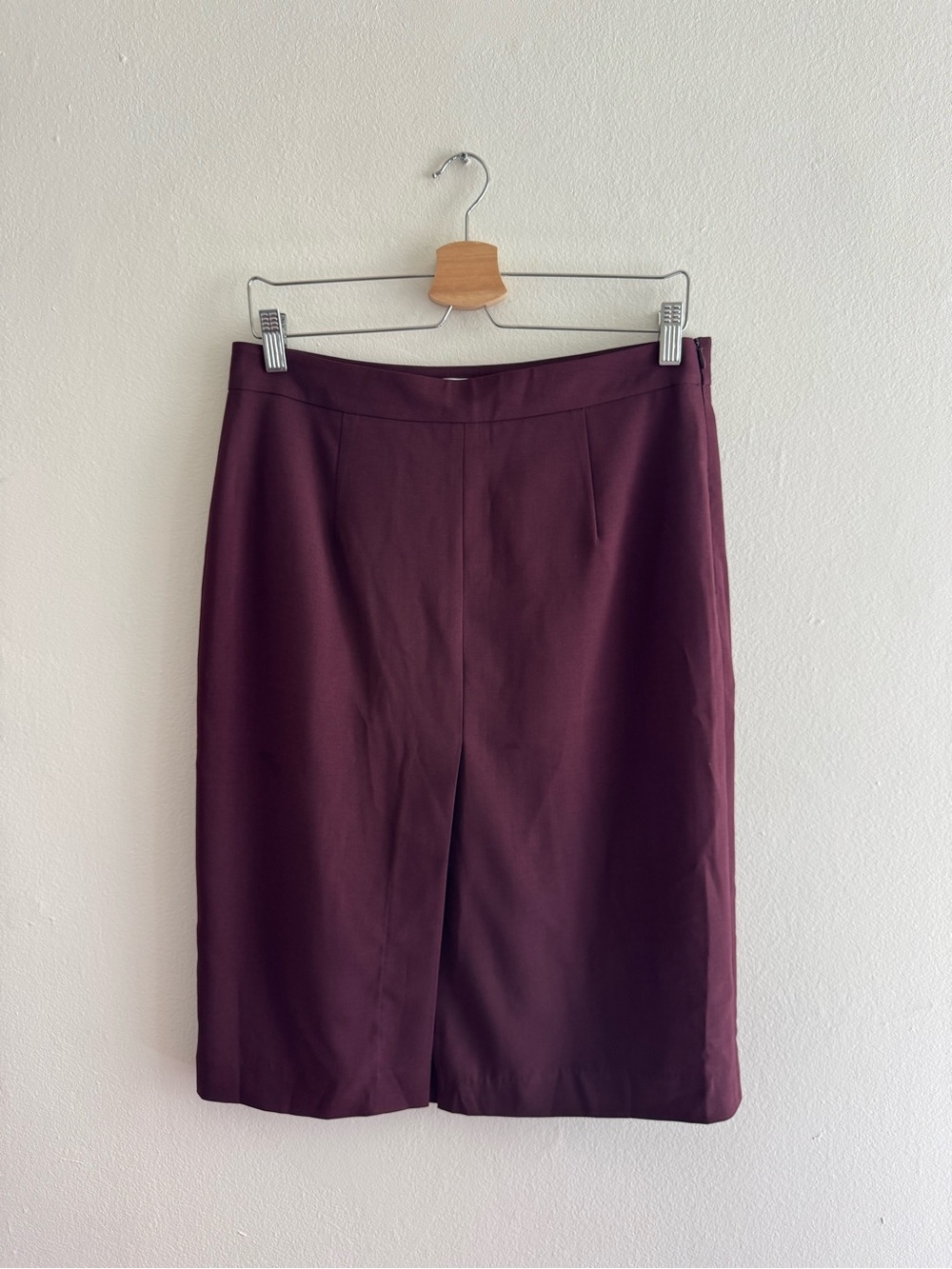 The Frankie Shop skirt Cabernet burgundy small front slit